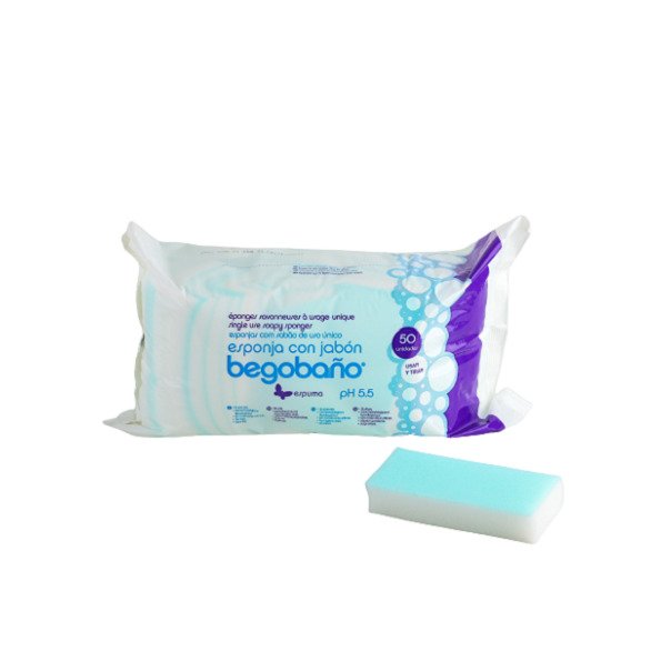 Begobano eponge savonneuse 7.5*12 cm 50 unites