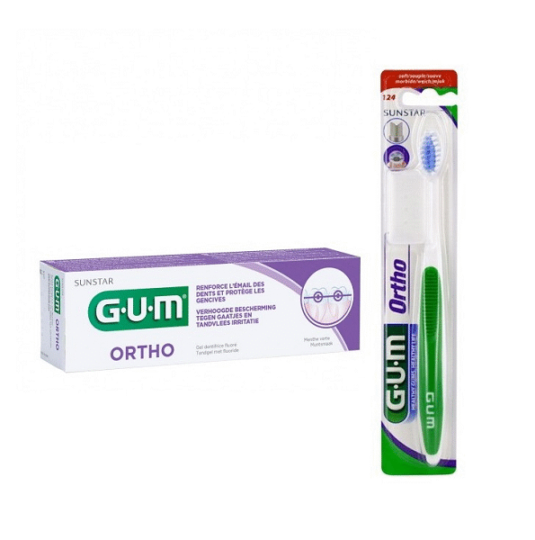 Gum dent ortho 75ml+Bad orthontic 124 pack