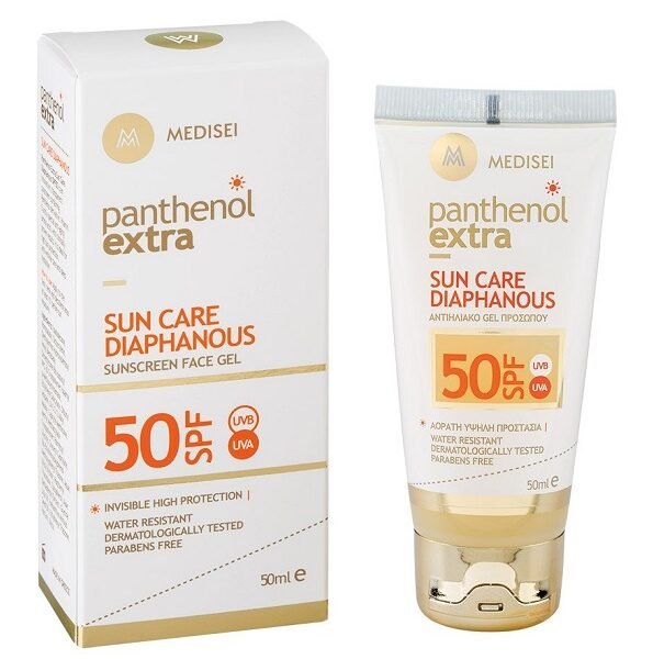 MEDISEI PANTHENOL EXTRA Protection Solaire DIAPHANE SPF 50 Gel invisible pour le visage