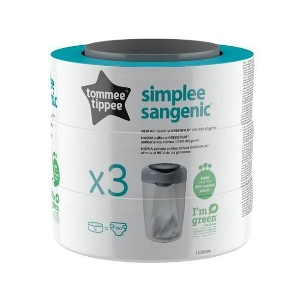 Tommee Tippee Lot De 3 Recharges Pour Poubelle