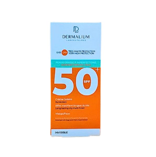 Dermalium Ecran Solaire Peaux Grasse A Imperfections Spf50+ 50ml