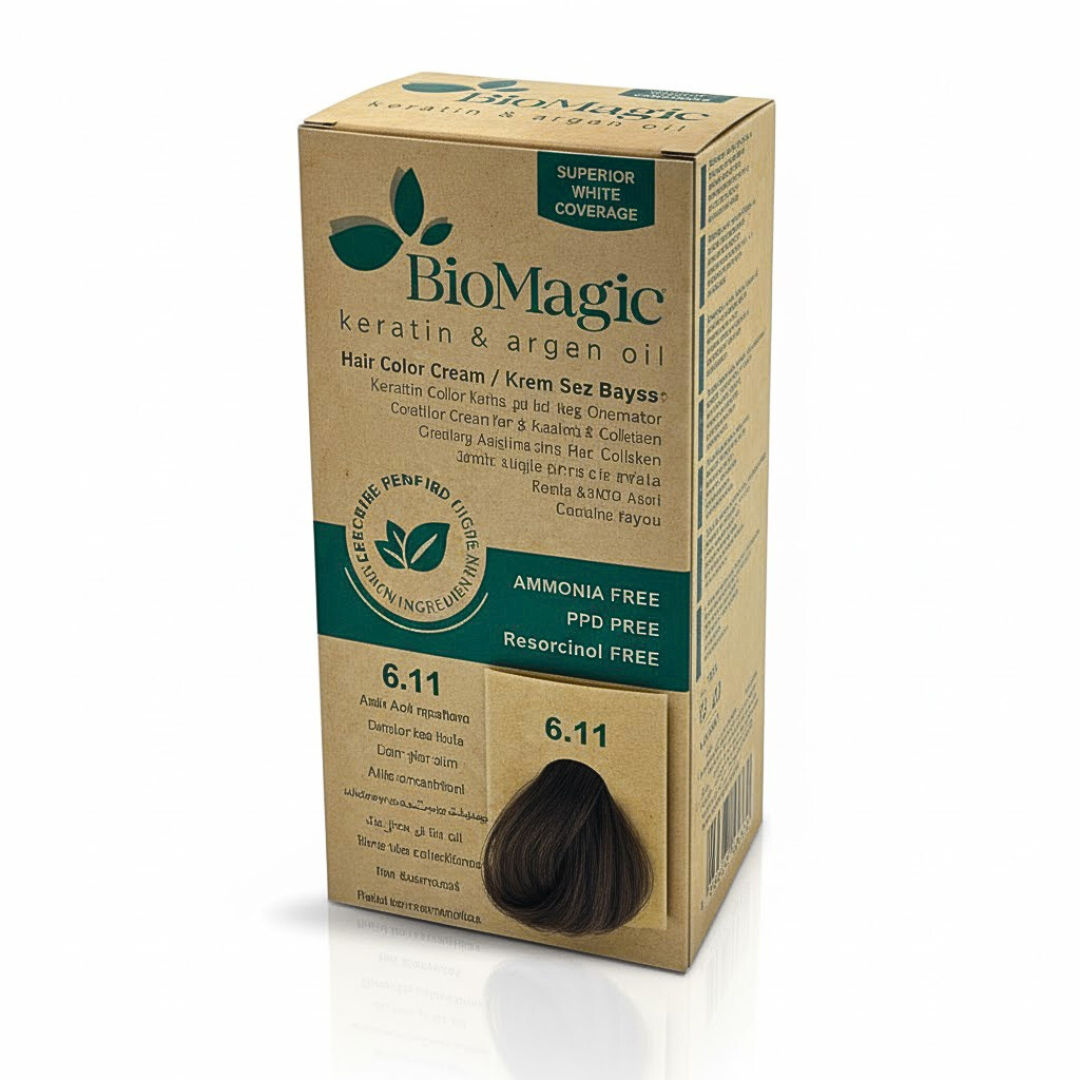 Biomagic-Hair-Color-Cream-Kit-611-Intense-Ash-Dark-Blonde