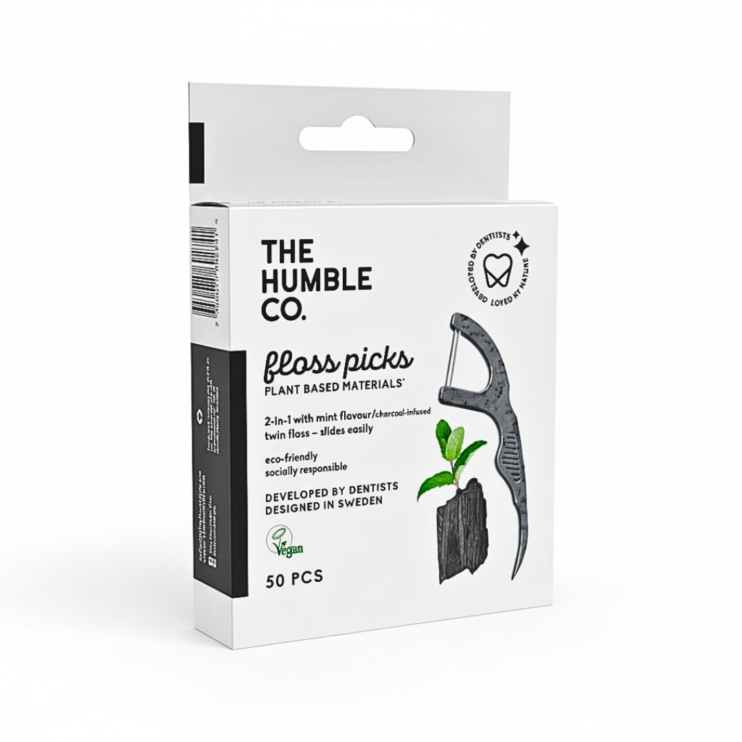 Humble-Fil-Dentaire-Charbon-picks-50-pcs