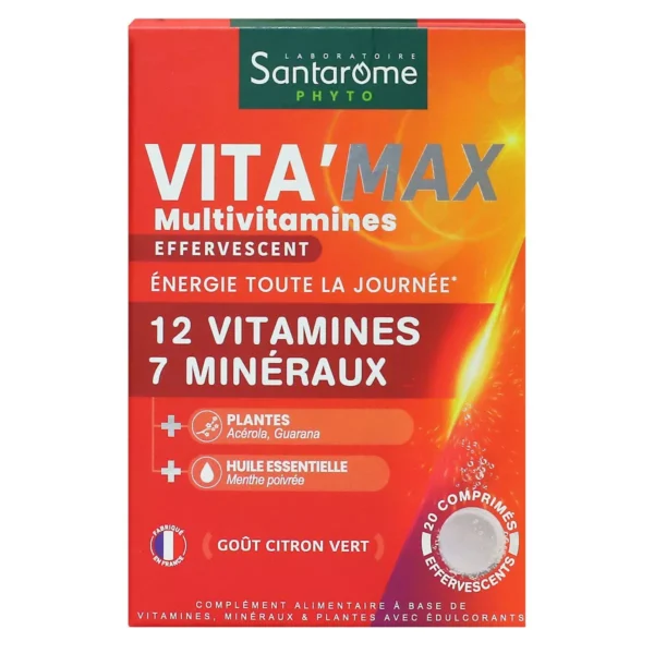 Santarome Vitamax Multivitamines Effervescent 30 Comprimes