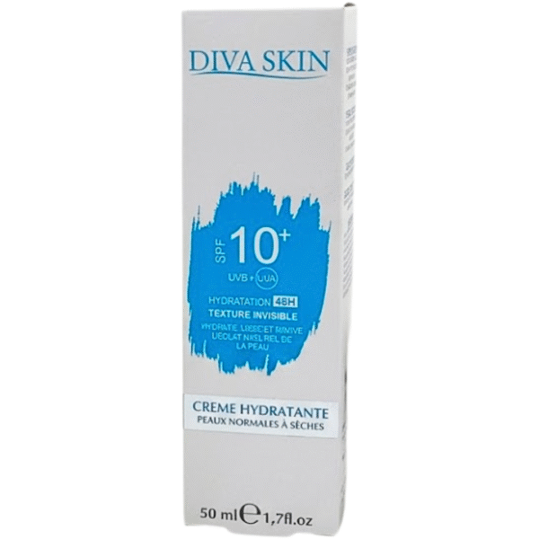 Diva Skin Creme Hydratante Peaux Seches Spf10+ 50ml