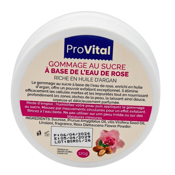 Pro Vital Gommage Au Sucre A Base De L'eau De Rose 120g